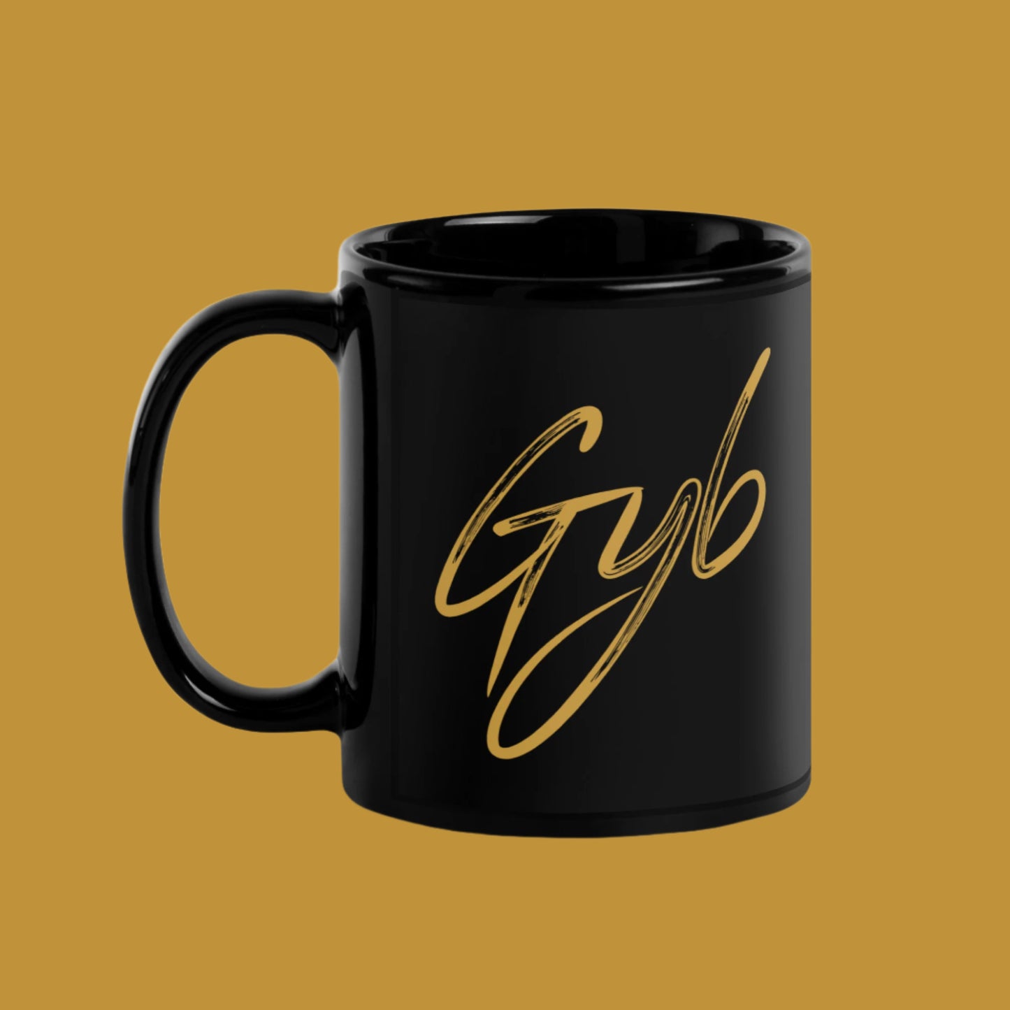 A) GYB Classic- Black Glossy Mug