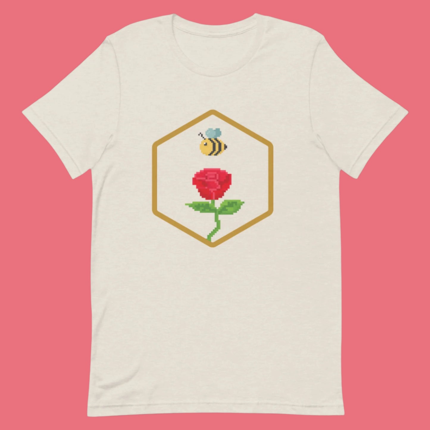 F) Crimson Junk Pixel - Unisex t-shirt