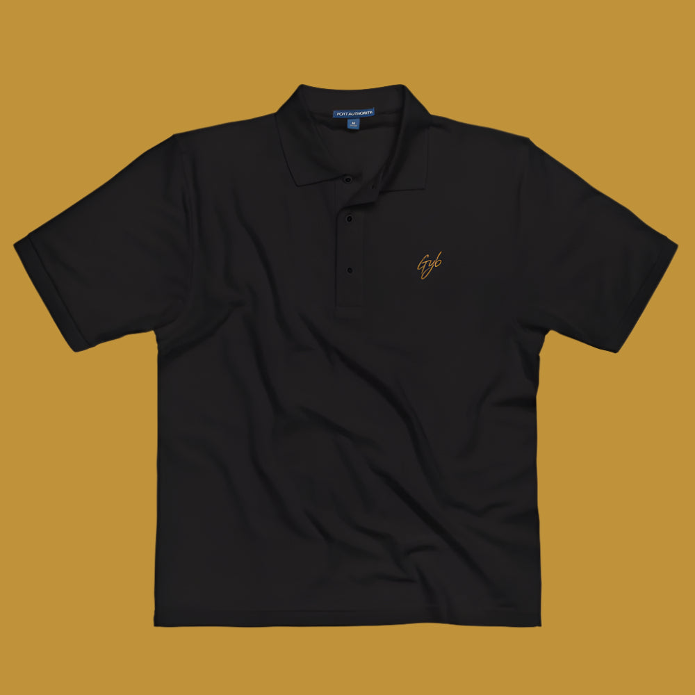 A) GYB Classic - Embroidered Men's Premium Polo
