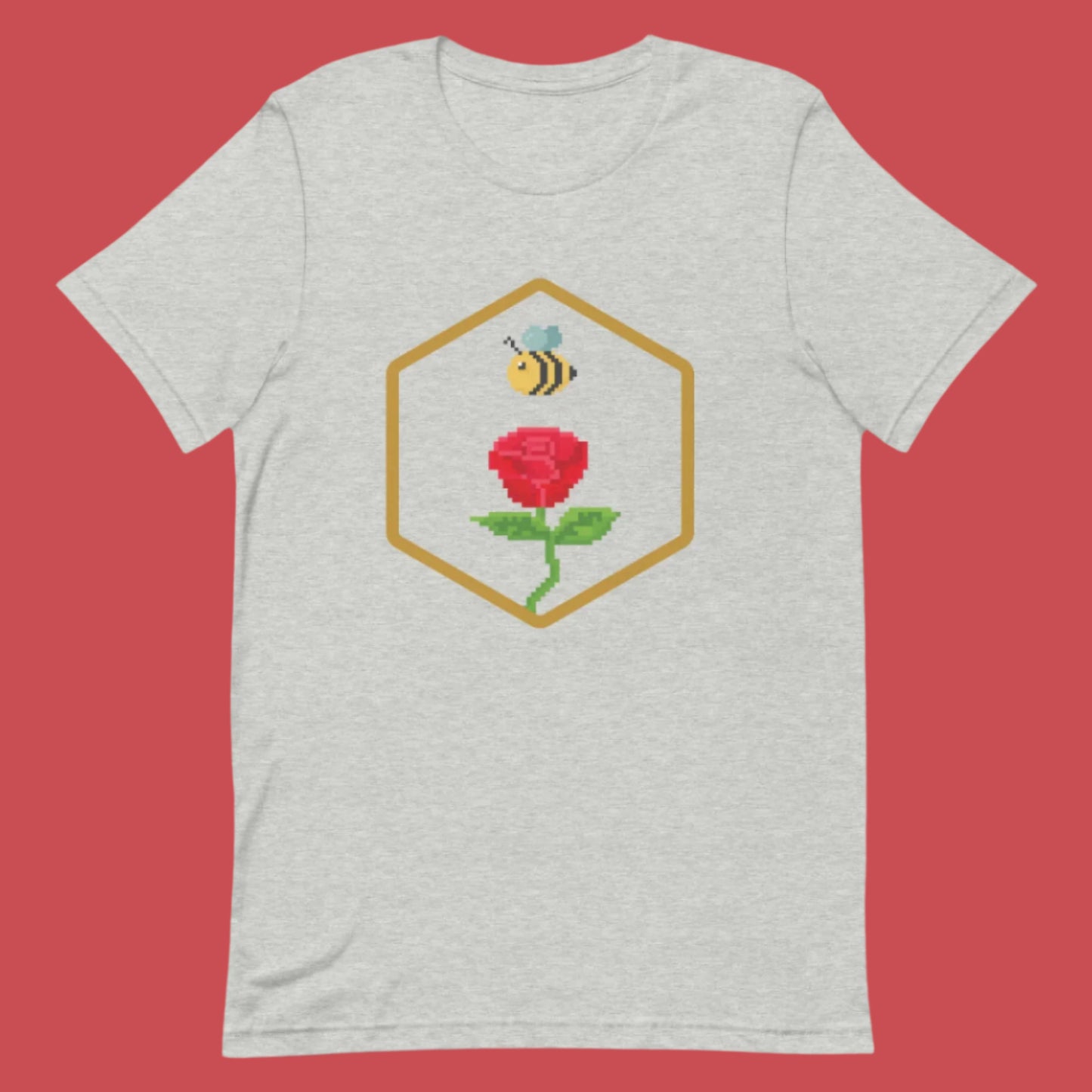 F) Crimson Junk Pixel - Unisex t-shirt
