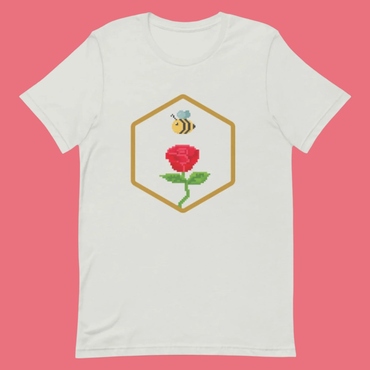 F) Crimson Junk Pixel - Unisex t-shirt