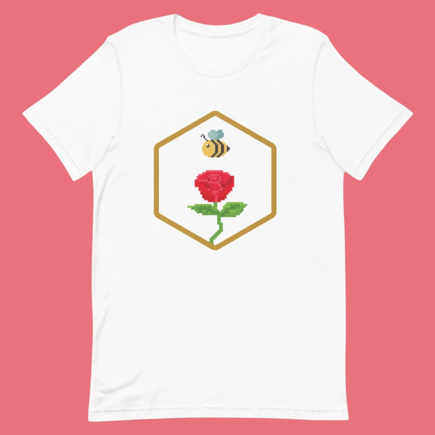 F) Crimson Junk Pixel - Unisex t-shirt